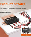 48V Battery Equalizer And Active Balancer For 24V 36V And 48V Banks with dimensions and M8 ring terminals