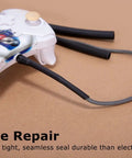 Waterproof Heat Shrink Tubing Kit With 270 Pieces applied on gaming controller cable for home repair demonstration.