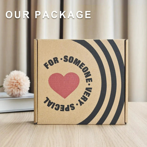 From Niece Or Nephew Night Light Gift For Aunt With Heartfelt Sayings USB Powered Cozy Glow packaging box on table