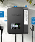 Front view of Powerful 300W Low Voltage Landscape Transformer With Timer And Photocell Sensor Waterproof, showing dimensions and cables.