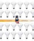Dimmable WiFi Smart LED BR30 Flood Bulbs 24 Pack 9W 60W Equivalent 2700K Soft White 720 Lumens E26 Base Voice Activated With Google And Alexa For Indoor Lighting