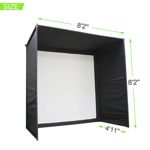 Indoor Golf Simulator Enclosure For Home Practice And Training Complete At Home Golf Setup Kit for Realistic Indoor Hitting