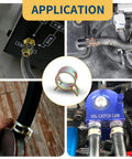 Application of 142 Piece Spring Hose Clamp Kit 6mm to 20mm Assortment For Auto And DIY Use with colorful small clips