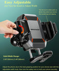 Anti-Theft Phone Mount With Vibration Dampener And 1 Second Lock Release Cam Friendly Aluminum Arm And Square Base