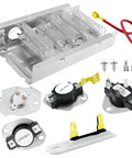 NED4655EW1 Dryer Heating Element Replacement for Whirlpool Maytag Kenmore Amana with coils, wires, and mounting screws visible