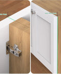 50 Pack 25 Pairs Inset Soft Close Cabinet Hinges Clip On Plate 45 To 110 Degrees Frameless European Cabinet Door Hinge 3D Adjustable Silent Self Closing on cabinet