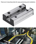 300mm Linear Rail Guide With Dual Axis Slider Block For CNC Machines, Smooth Motion Steel Aluminum Guideway For DIY Automation And Precise Positioning, dual-axis slider block with 4 mounting holes