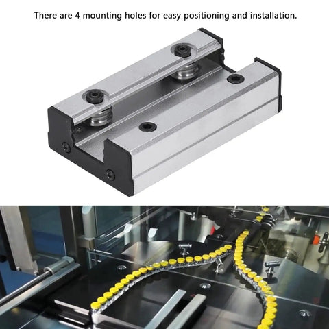 300mm Linear Rail Guide With Dual Axis Slider Block For CNC Machines, Smooth Motion Steel Aluminum Guideway For DIY Automation And Precise Positioning, dual-axis slider block with 4 mounting holes