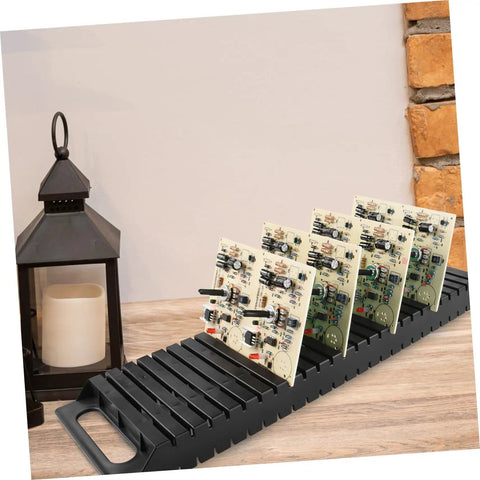 ESD Safe Circuit Board Storage Stand And Anti Static Rack For PCB Repair holding multiple electronic circuit boards