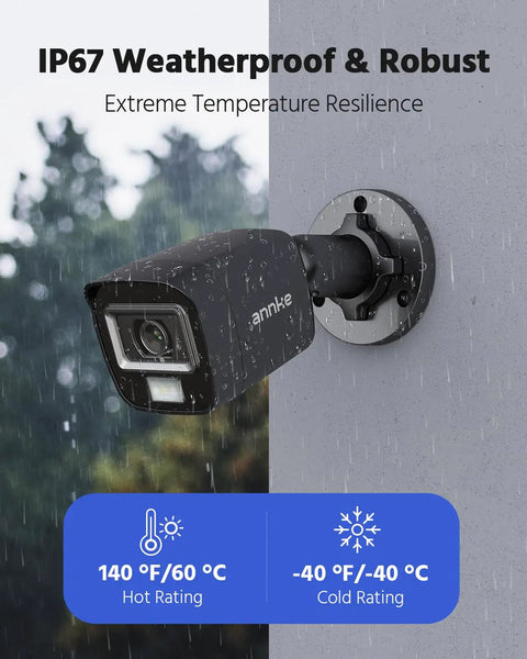 4 Pack 1080P HD Security Cameras For Outdoor And Indoor Use With 1920TVL, IP66 Waterproof All Weather Ready mounted on wall