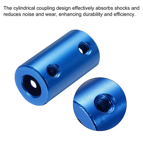 Beefy Rigid Shaft Coupler 6mm To 7mm 25mm Length 14mm Diameter Steel Joint Connector For 3D Printers DIY Motors Encoder With Screws 4 Pieces Heavy Duty High Strength Heat Resistant Coupling, blue aluminum