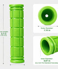 4 Pack Rubber Bike Handlebar Grips Replacement Non Slip Grips For Kids Bikes Scooters BMX Mountain And Cruiser Bikes Green