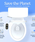 No Electric Bidet Attachment For Toilet Seat Fits Most Standard Elongated Seats With Self Cleaning Dual Nozzles Leak Proof