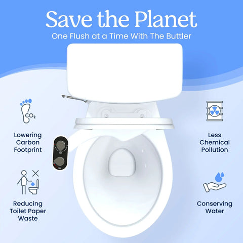 No Electric Bidet Attachment For Toilet Seat Fits Most Standard Elongated Seats With Self Cleaning Dual Nozzles Leak Proof