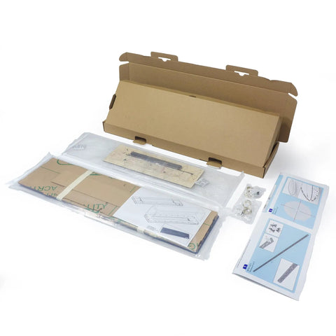 Dope 3D Zeppelin Puzzle Kit With Acrylic Display Light Box For Adults, Hindenburg 1:453 Scale unboxed parts and manual