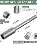 SDS Max Ground Rod Driver For Five Eighth Inch And Three Quarter Inch Rods Built To Last Pro Grade Ground Rod Adapter Bits