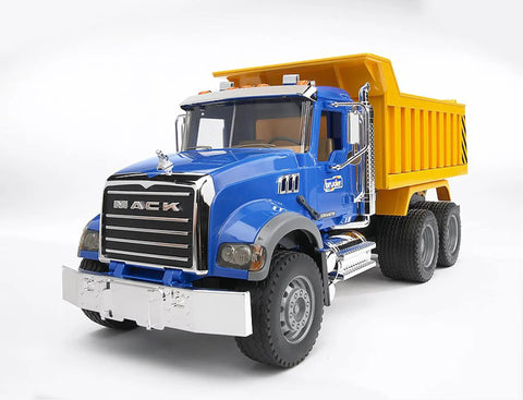 Realistic Mack Granite Dump Truck Toy 1 To 16 Scale For Construction Play Durable ABS Build For Indoor Outdoor Fun In Sand Snow Dirt Manual Dump Bed Action Kid Friendly Construction Vehicle For Ages 3 And Up