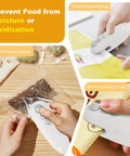 2 In 1 Heat Sealer And Cutter For Snack Bags, Portable Bag Sealer Resealer Machine sealing bags in kitchen