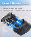 2000mAh lithium battery for No Sweat Cordless Copper Pipe Bender, fast charging for efficient HVAC and automotive applications.