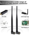 Wideband TNC Male SDR Antenna 890 To 1800MHz Omnidirectional Foldable 3dBi with USB dongle tuner and devices