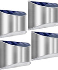 Top Notch Solar Step Lights For Outdoor Fence Deck And Stair Paths Cold White Led Post Lamps Sun Powered Weather Sealed Walkway Luminaries 4 Pack silver housing design