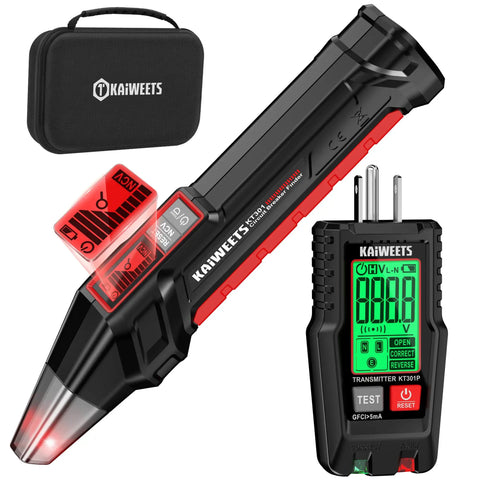 Circuit Breaker Finder With LCD Display, GFCI Outlet Tester, Electrical Tracer Tool With NCV Test And Flashlight, Includes Carrying Case