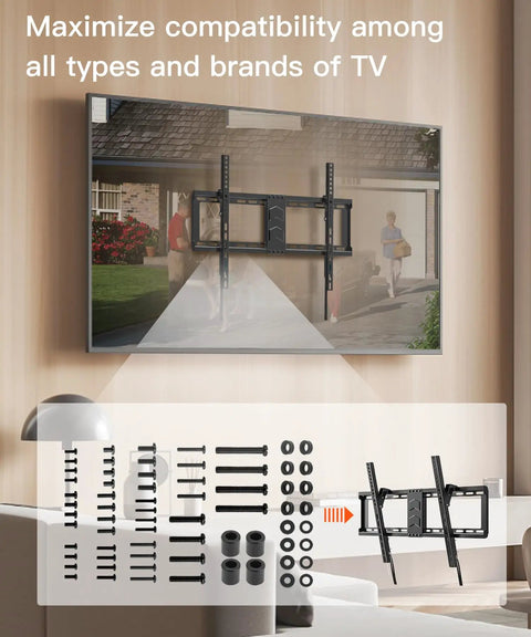 All In One TV Wall Mount Hardware Kit With Box M4 M5 M6 M8 Screws Washers Spacers for VESA Mounting Replacement Set displayed