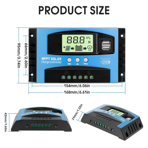 MPPT Solar Charge Controller 12-24V Auto Switch For Lead-Acid And Lithium Batteries 30A Industrial-Grade Main Chip
