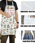 Funny Cooking Pastry Chef Apron With Pockets For Kitchen Lovers I Will Be In My Office Baking Apron, adjustable straps, size 84x68 cm