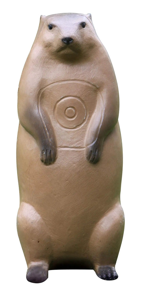 Real Wild 3D Groundhog Archery Target For Realistic Hunting Practice, self-healing foam, IBO scoring rings visible front view