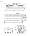 Technical diagram of Rock-Solid Precision CNC Linear Stage Actuator With Double Optical Axis Rail And 1204 Ball Screw, 100mm Effective Stroke