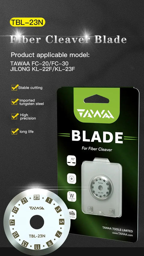 Packaging for TBL-23N fiber cleaver blade compatible with FC-30 Optical Fiber Cleaver With Dual Fixture Beast Of A Cutter