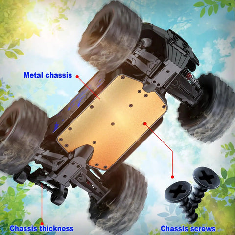 Beast Speed 60KPH 1:14 Scale RC Truggy 4x4 Off Road Remote Control Truck Waterproof Electric Car With 2S Battery metal chassis view