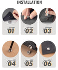 Installation guide for Marine Grade Canvas Snap Button Kit 150 Pcs Stainless Steel Snap Fasteners with 3/8 inch socket screws.