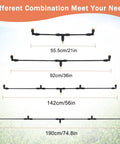 Four Nozzles Poly Sprayer Boom Wand With One Quarter Inch Brass Fittings For Backpack Sprayer shown in different lengths