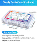 Beefed Up 300 Piece Metric Flange Bolt Kit With M6 M8 M10 Flange Hex Bolts And Nuts And Washers, storage case dimensions.