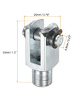 M6x1 Air Cylinder Rod Clevis End 3 Pack Female Thread Y Connector 33mm Length For Air Cylinder Foot Mounting Work Silver High Strength Low Carbon Steel For Quick Easy Pneumatic Setup Built Tough For Real World Use, 33mm x 20mm