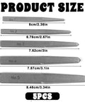 5 Piece Bolt Extractor Set For Damaged Screws And Broken Bolts, Straight Fluted Square Type Screw Extractors with sizes labeled