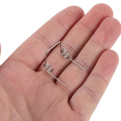 Vicasky 5pcs Stainless Steel Kettle Springs Kit For Water Pot Lid Replacement And Repair, small silver torsion spring in hand