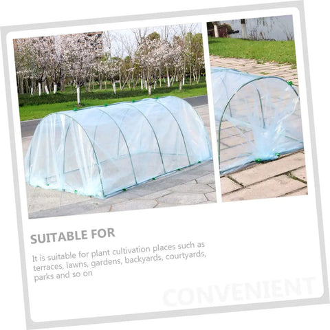Transparent Plastic Greenhouse Cover With Bracket For Outdoor Garden Plants No Fuss To Install Waterproof Snow Proof Air Permeable Lets In Sunlight For Healthier Seedlings And Blooms