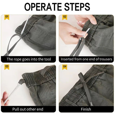 Step-by-step guide using 3 Piece Set For Hoodies And Pants Clip Replacements Effortlessly Thread Ropes And Elastic Cords With Durable