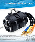 2948 4800KV Brushless RC Boat Motor with 4-Pole Water Cooling Jacket, durable build for 650-800mm hulls