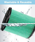 2 Pack VF6000 Replacement Filter For 5-20 Gallon Wet Dry Vacuums submerged in water, showcasing washability