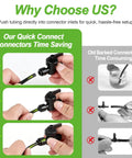 12 Piece Quick Connect Drip Irrigation Shut Off Valve Fittings 1 Quarter Inch Inline Valves installation process vs old connectors