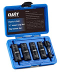 Five Piece One Half Inch Drive Lug Nut Socket Set With Impact Flip Sockets Metric 17 19 21 22 Mm With Storage Case