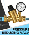 All In One RV Water Hookup Kit With Pressure Regulator Inline Filter Hose Splitter Flexible Connector And Quick Connect