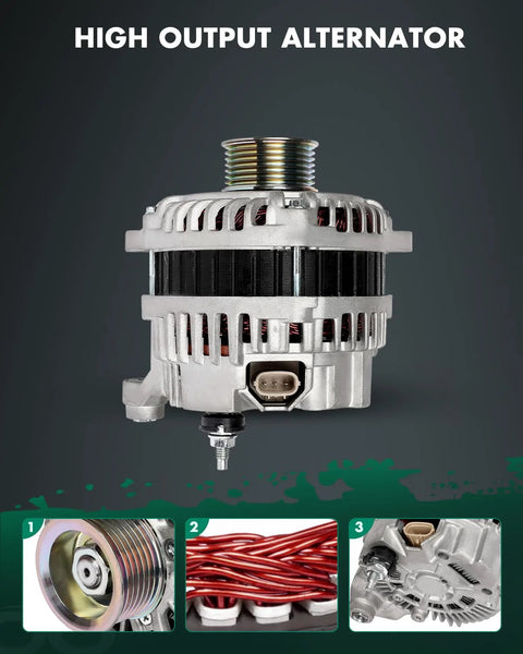 High Output 150 Amp Alternator Replacement For Infiniti G37 M35 Q50 Q60 Q70 QX50 QX70 FX35 EX35 2008 Through 2016 V6 3.5L 3.7L