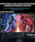 19 Inch HD Monitor With 1440 By 900 Resolution 60Hz Refresh HDMI And VGA Slim LED Display showing gaming scene