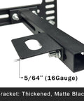 Built Tough Adjustable Headboard Brackets 2 Pack Expandable Steel Bed Frame Hardware Kit close-up of matte black bracket detail.