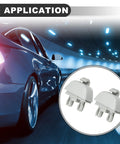Sun Visor Clip Retainer Replacement For VW Passat 2012-2015 And Audi A6 A7 A8 Models Plastic Gray 2 Pack shown next to car
